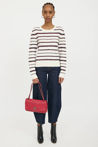 Chanel 2012 Leather Bubble Flap Quilted Bag