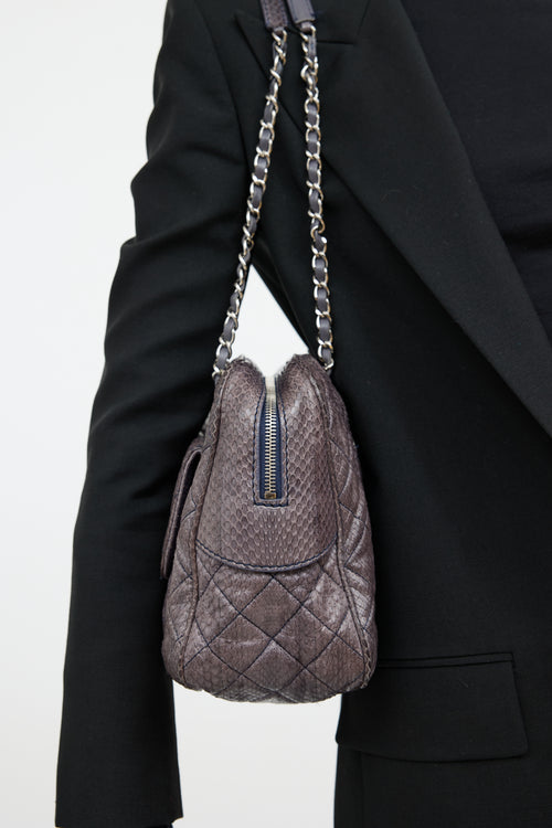 Chanel 2012 Purple Flap Shoulder Bag