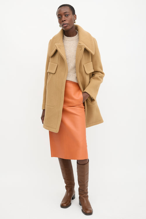 Chloé 2015 Wool Melton Coat