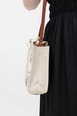 Chloé Beige & Brown Logo Woody Tote