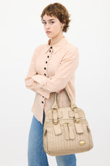 Chloé Beige Leather Bay Bag