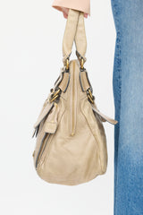 Chloé Beige Leather Bay Bag