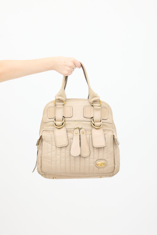 Chloé Beige Leather Bay Bag