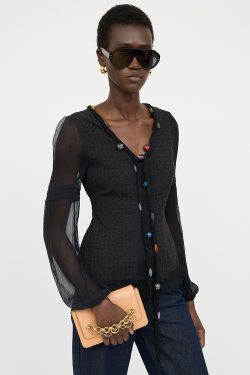 Chloe Beige Leather Shoulder Bag