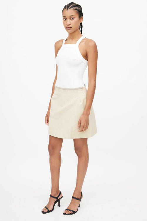 Chloé Beige Quilted Skirt