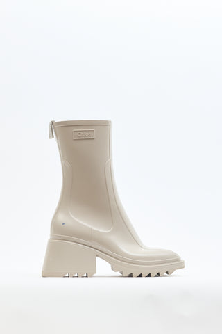 Chloé Beige Rubber Betty Rain Boot