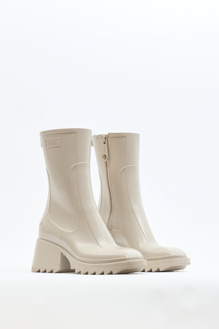 Chloé Beige Rubber Betty Rain Boot