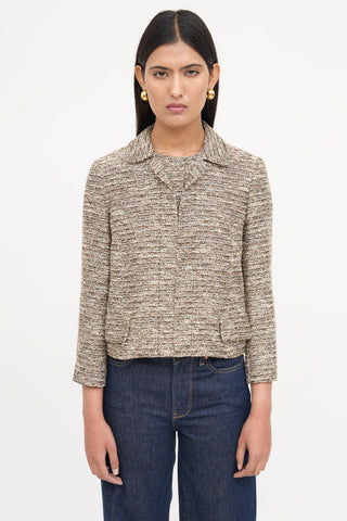 Chloé Tweed Long Sleeve Blazer