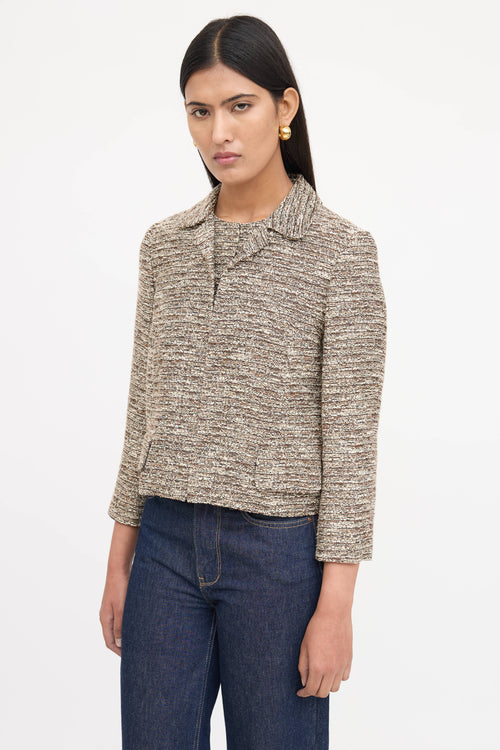 Chloé Tweed Long Sleeve Blazer