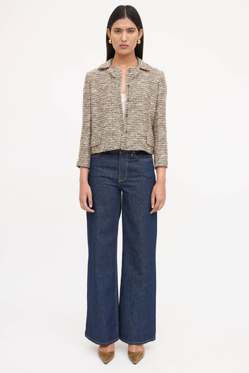 Chloé Tweed Long Sleeve Blazer
