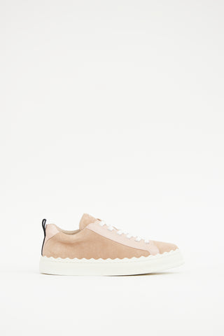 Chloé Pink & White Scallop Sneaker