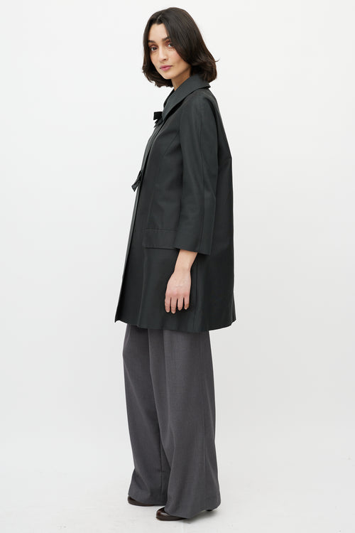 Chloé Black Bow Quarter Sleeve Coat