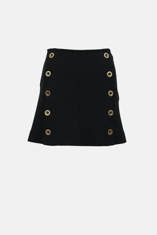 Chloé Wool Buttoned Knit Skirt