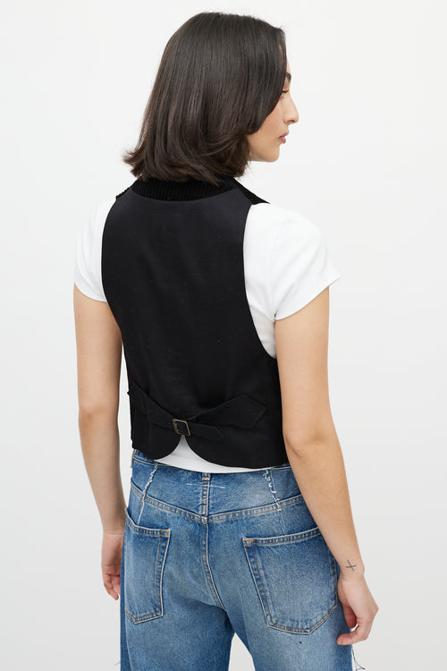 Chloé Black Corduroy Button Vest