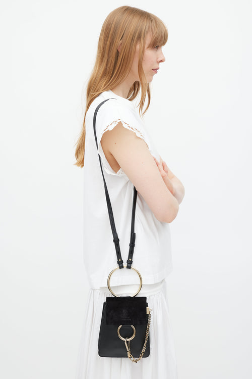 Chloé Black & Gold Faye Leather Bag