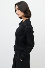 Chloe Black Fringe Cashmere Sweater