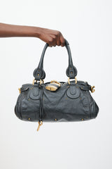 Chloé Black & Gold Leather Paddington Bag