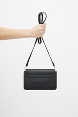 Chloé Black Leather Drew Bijou Clutch