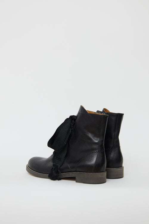 Chloé Black Leather Harper Ankle Boot