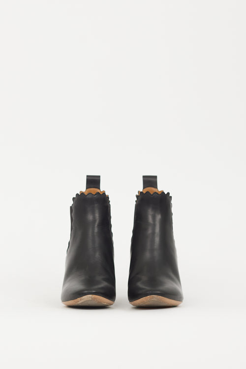 Chloé Black Leather Lauren Chelsea Boot