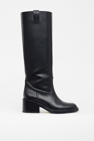 Chloé Black Leather Mallo Boot