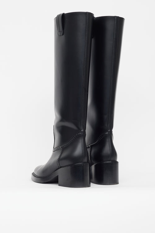 Chloé Black Leather Mallo Boot