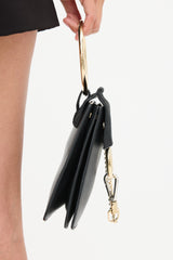 Chloé Black Leather & Suede Faye Bracelet Bag