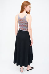 Chloé Black & Multi Wool Crochet Maxi Dress