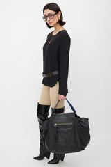 Chloé Black & Navy Leather Tote