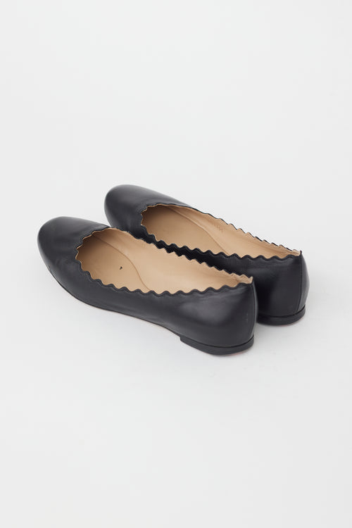 Chloé Black Leather Lauren Ballet Flat