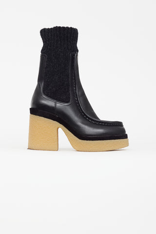 Chloé Black Sock & Gum Sole Jamie  Boot