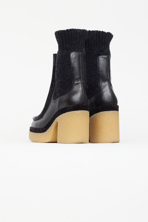 Chloé Black Sock & Gum Sole Jamie  Boot