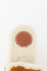 Chloé Beige Suede Platform Mule