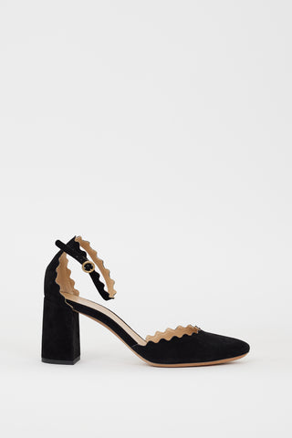 Chloé Black Suede Lauren D'Orsay Heel