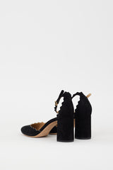 Chloé Black Suede Lauren D'Orsay Heel