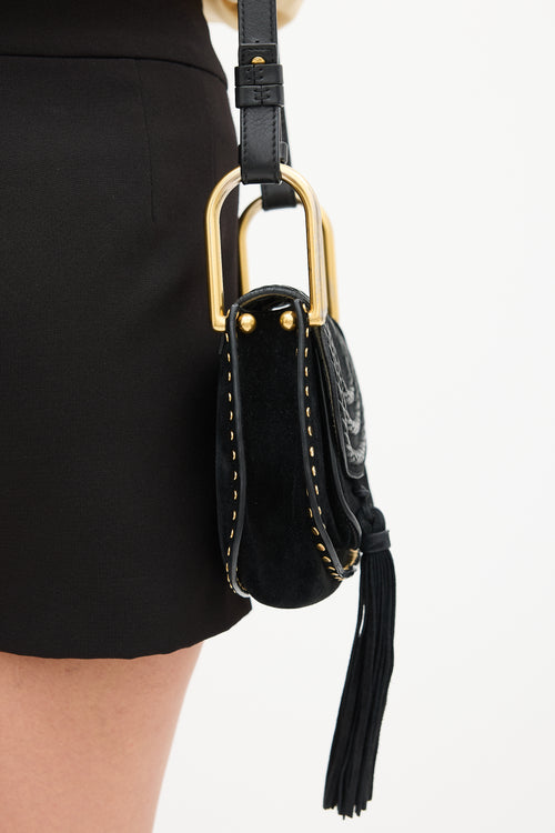 Chloé Black Suede Mini Hudson Bag