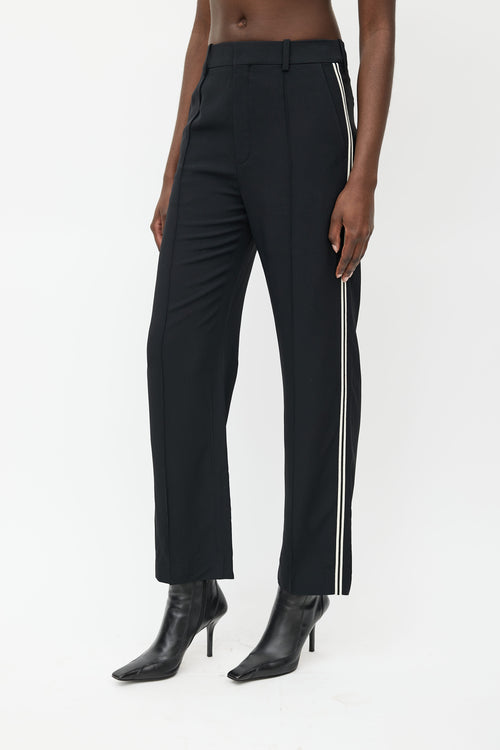 Chloé Black & White Stripe Trouser