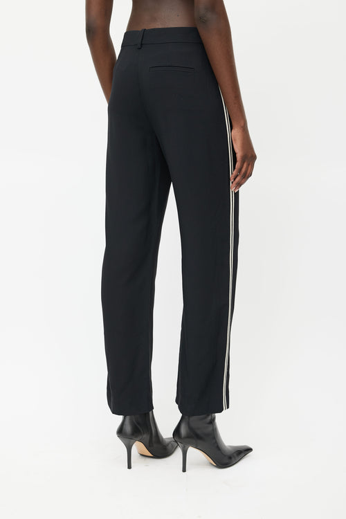 Chloé Black & White Stripe Trouser