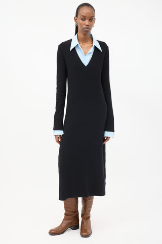 Chloé Black Wool & Cashmere Midi Sweater Dress