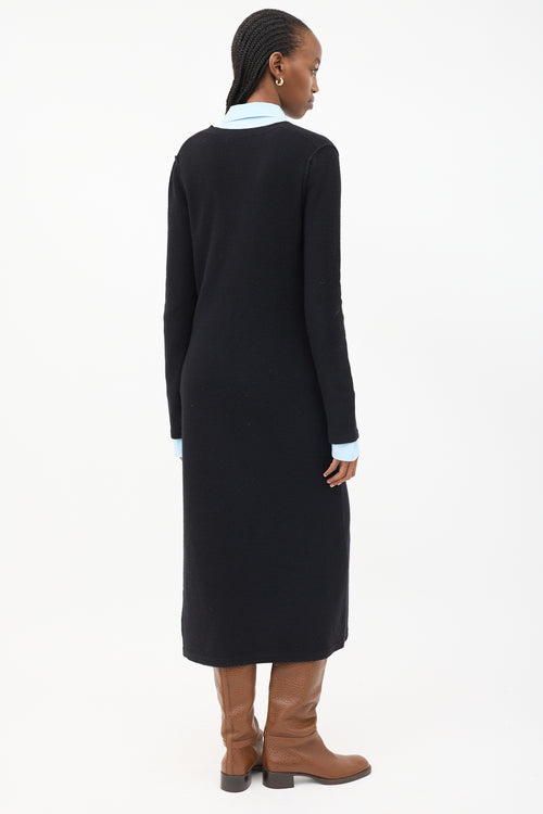 Chloé Black Wool & Cashmere Midi Sweater Dress