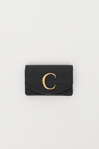 Chloé Black & Gold C Cardholder