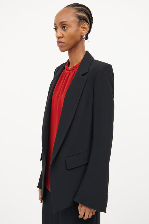 Chloé Black Silk Blend Open Blazer