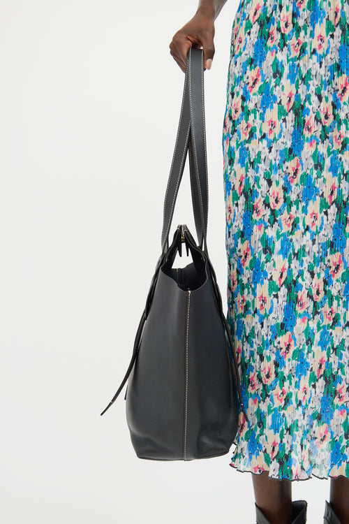 Chloé Black & White Leather Darryl Tote