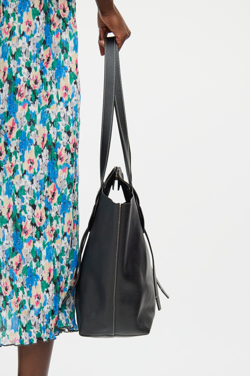 Chloé Black & White Leather Darryl Tote