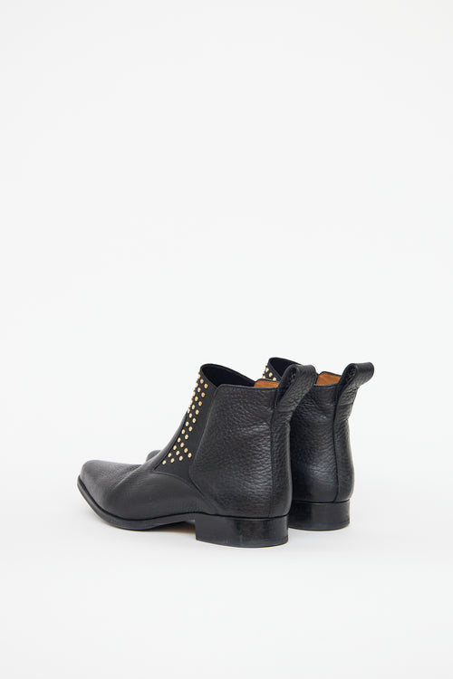 Chloé Black Pebbled Studded Boot