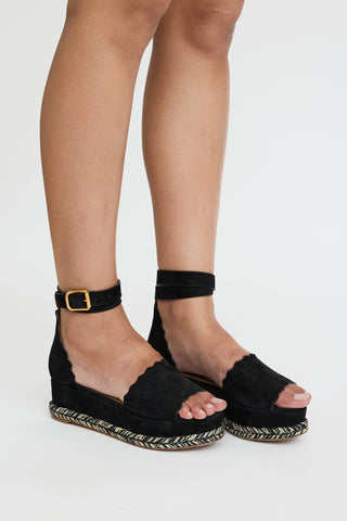 Chloé Suede Platform Espadrille