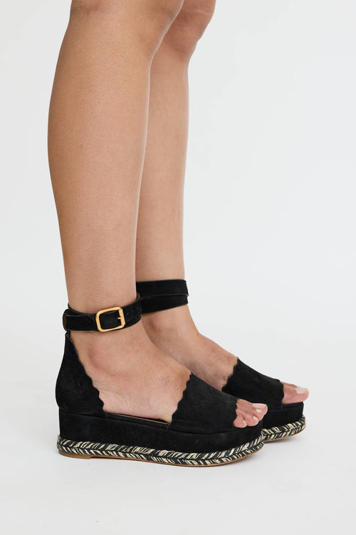 Chloé Suede Platform Espadrille