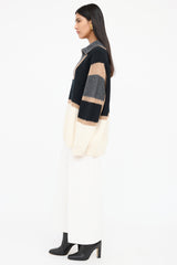 Chloé Panelled Half Zip Sweater