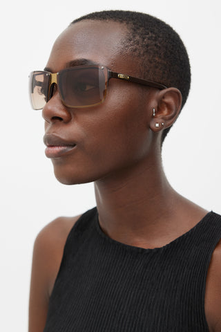 Chloé Brown CL2122 Rectangle Sunglasses
