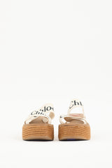 Chloé Brown & Cream Woody Espadrille Sandal